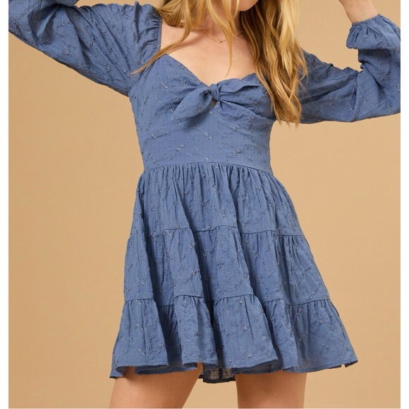 NEW Altar’d State Blue Mini Dress Size Small NWT - Picture 1 of 8